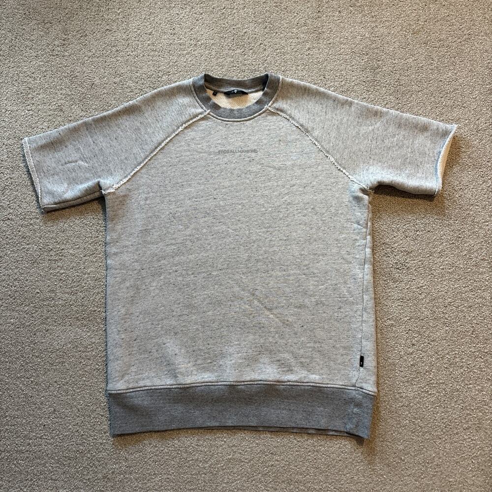 7 For All Mankind Mens Short Sleeve Fleece Cotton Crewneck Sweatshirt Medium